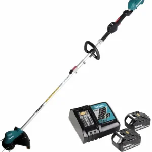 Zertifiziert Makita DUR 188 LRM2 Akku Rasentrimmer 18V 250/300mm Brushless + 2x Akku 4,0Ah + Ladegerät