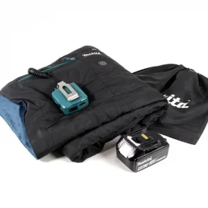 Billig Makita DCB 200 M1A Heizdecke 14,4V - 18V 3 Heizstufen USB Anschluss + 1x Akku 4,0Ah - ohne Ladegerät