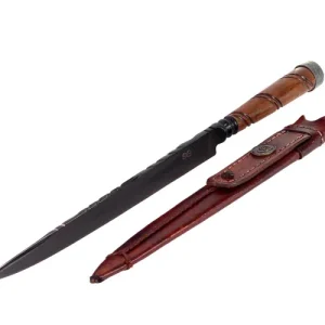 Zertifiziert Serra Grande "Faca Pra Lida" traditionelles brasilianisches Küchenmesser Kochmesser handgeschmiedet 20,3 cm Klinge + echt Leder Messerscheide