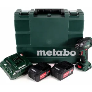 Zertifiziert Metabo SSD 18 LTX 200 BL Akku Schlagschrauber 18V 1/4" 200Nm Brushless + 2x Akku 5,2Ah + Ladegerät + Koffer ( 602396650 )