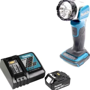 Zertifiziert Makita BML 802 RG1 Akku Lampe für 14,4 und 18V Akkus + 1x Akku 6,0 Ah + Ladegerät