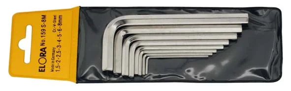 Zertifiziert Winkelschlüssel-Satz 1/16″-3/4″af, SB-Tasche, ELORA-159S