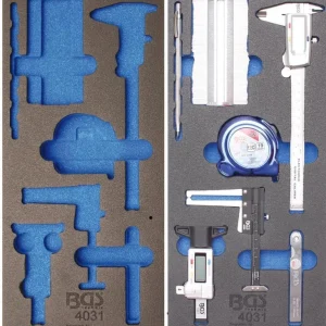 Kracherpreis 1/3 Werkstattwageneinlage: Messwerkzeugsatz, 7-tlg. (leer und gefüllt)