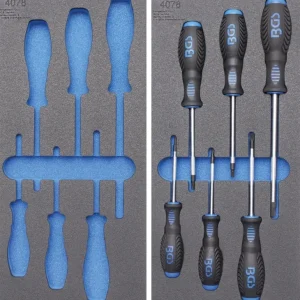 1/3 Werkstattwageneinlage: T-Profil-Schraubendreher, T15-T40, 6-tlg. (leer und gefüllt) Jetzt Bestellen