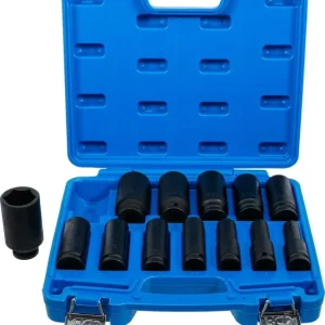 Neue Ware Kraft-Steckschlüsseleinsätze, tief, ZOLL-Größen 7/16″ – 1 1/4″, 12,5 (1/2), 13-tlg.