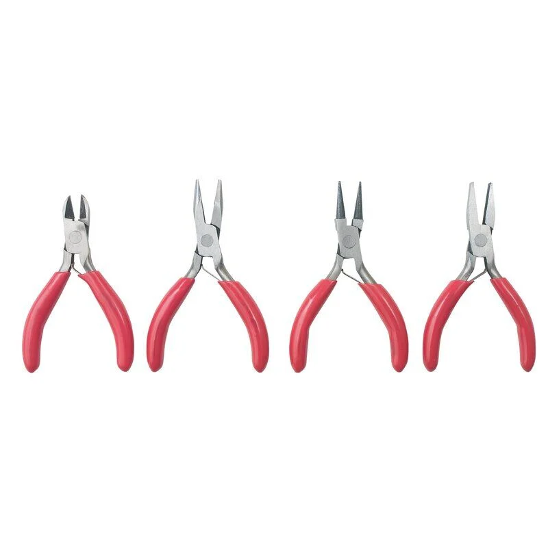 Zertifiziert Mikro Zangen Set 4-tlg. Flachzange Spitzzange Rundzange Seitenschneider